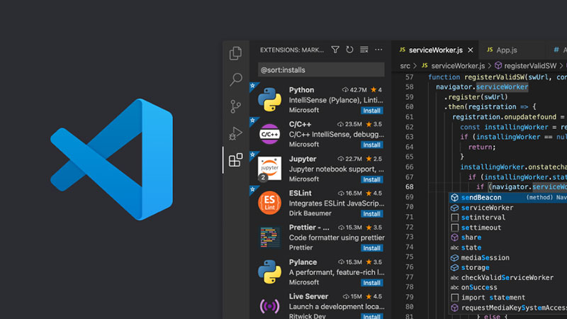 Visual Studio logo and screenshot