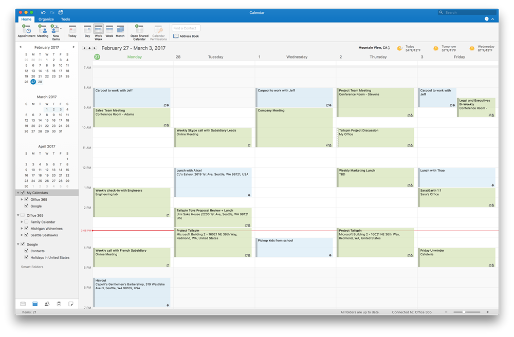 Outlook 16 For Mac Adds Support For Google Calendar And Contacts Microsoft 365 Blog