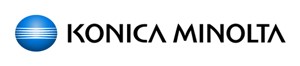Het logo van Konica Minolta.