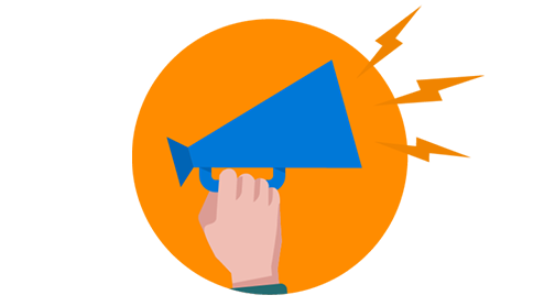 Graphic of a bullhorn