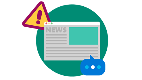 Graphic of a newspaper