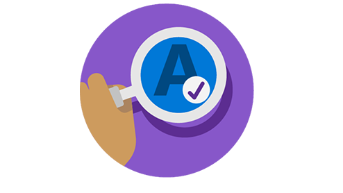 Graphic of a magnifying glass