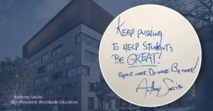 Ein Zitat von Anthony Salcito, Vice President, Worldwide Education, Microsoft: "Keep pushing to help students be great. Expect more, do more, be more".