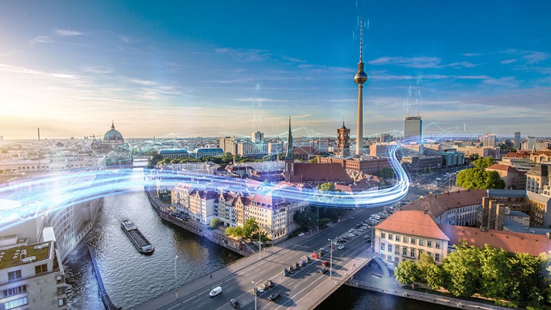 Blick über Berlin und die Spree