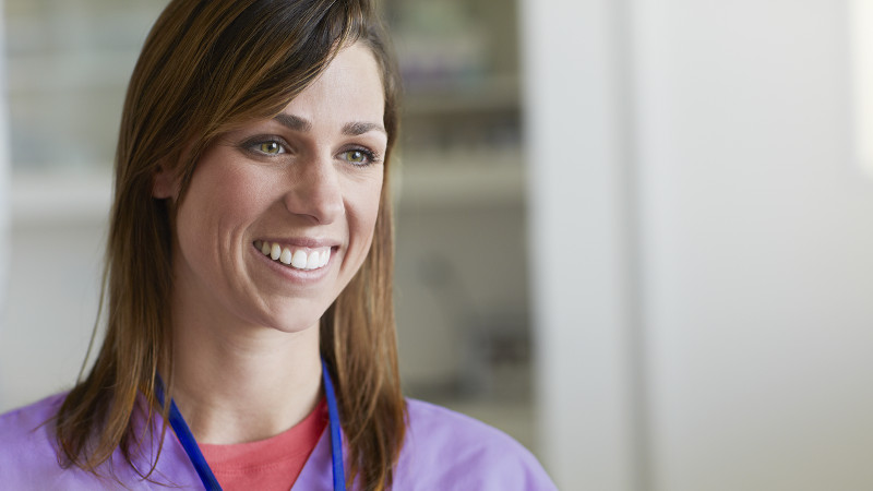 Nahaufnahme der Krankenschwester.