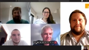 Das IT Team der Universität Aachen in einer Microsoft Teams Besprechung