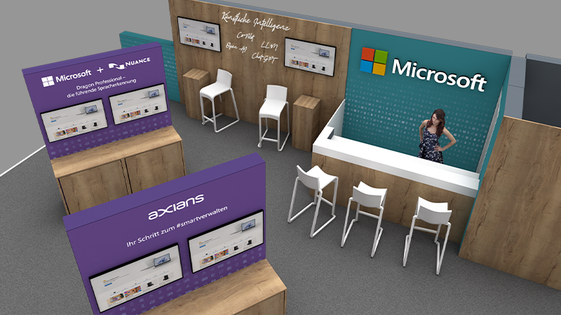 SCCON Messestand von Microsoft als 3D Model