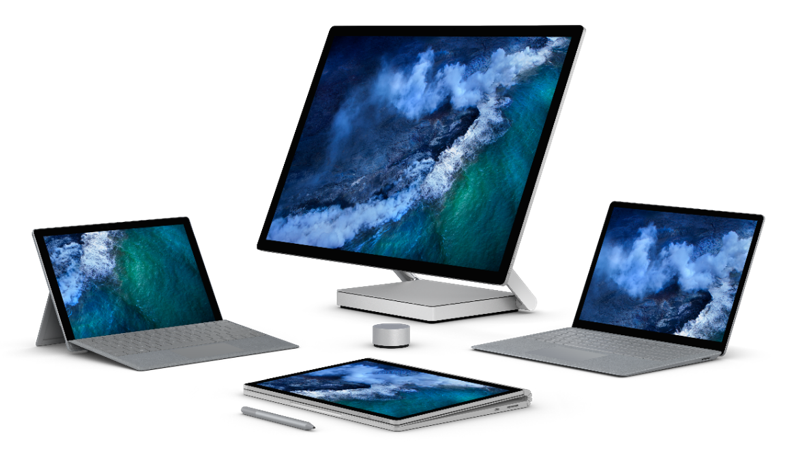 Surface Product Family: Studio, Pro, Laptop and Go