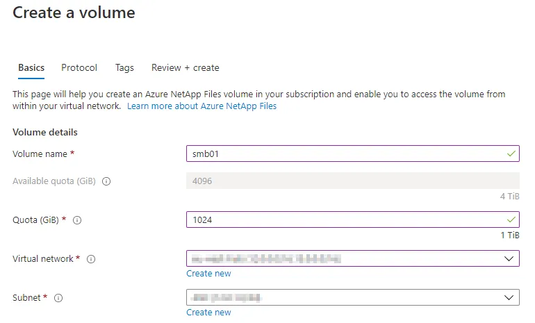 Ein oder mehrere Volume(s) erzeugen
