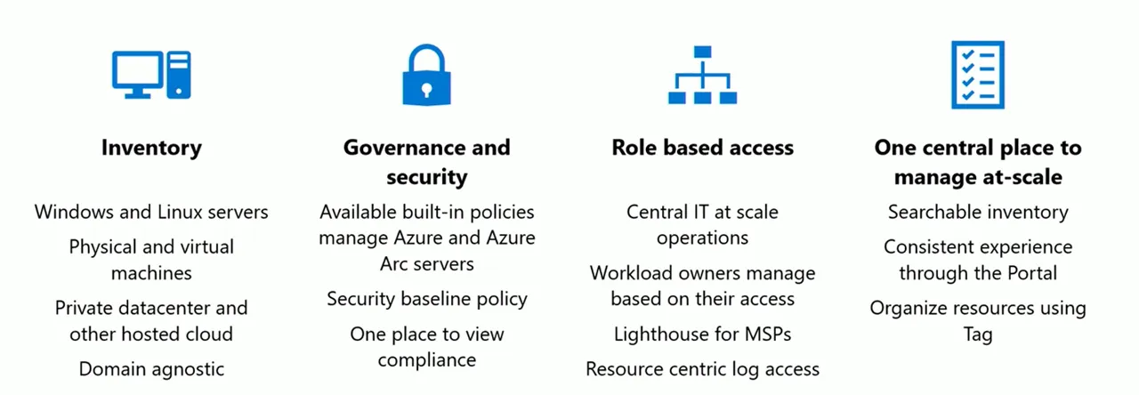 Managementfunktionen von Azure Arc for Servers