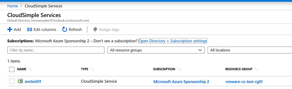 Überblick zu VMware on Azure: Die CloudSimple Services