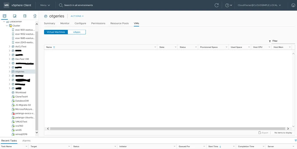 Überblick zu VMware on Azure: VMware-Oberfläche