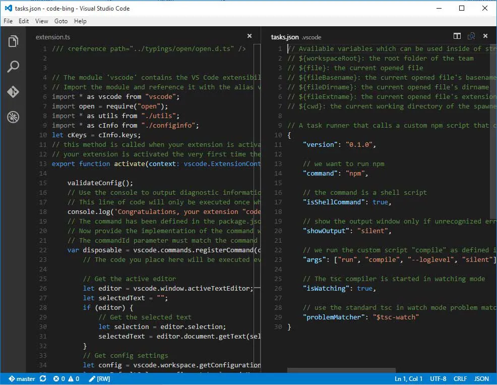 Abbildung 6: Zwei verschiedene Dateien können gleichzeitig nebeneinander bearbeitet werden.