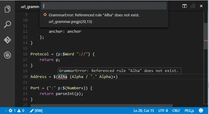 Abbildung 4: Fehler werden in der Fehlerliste und in der Statusbar angezeigt. Im Code werden sie markiert. Abbildung 4: Fehler werden in der Fehlerliste und in der Statusbar angezeigt. Im Code werden sie markiert.