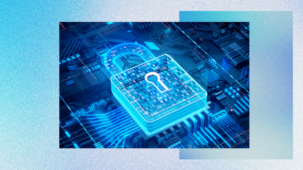 Digital rendering of a lock