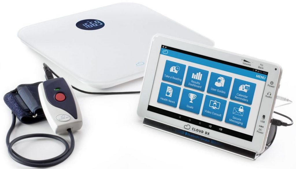 A photo of the Cloud DX Connected Health Kit