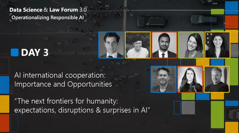 Thumbnail for event recording of day 3, showing speaker portraits and the session title: 'AI International Cooperation: Importance and Opportunities'