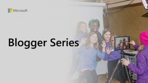 Microsoft Blogger Series thumbnail. Group of young children being filmed in a school environment.