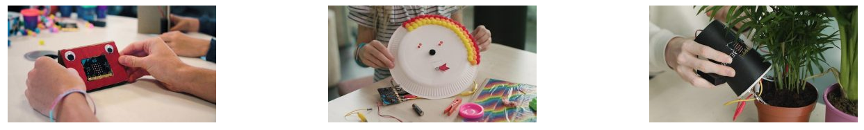 Various MakerChampions projects using BBC micro:bit to create a doorbell, craft a light up festival mask and water crops