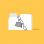 Graphic of padlock and secure file
