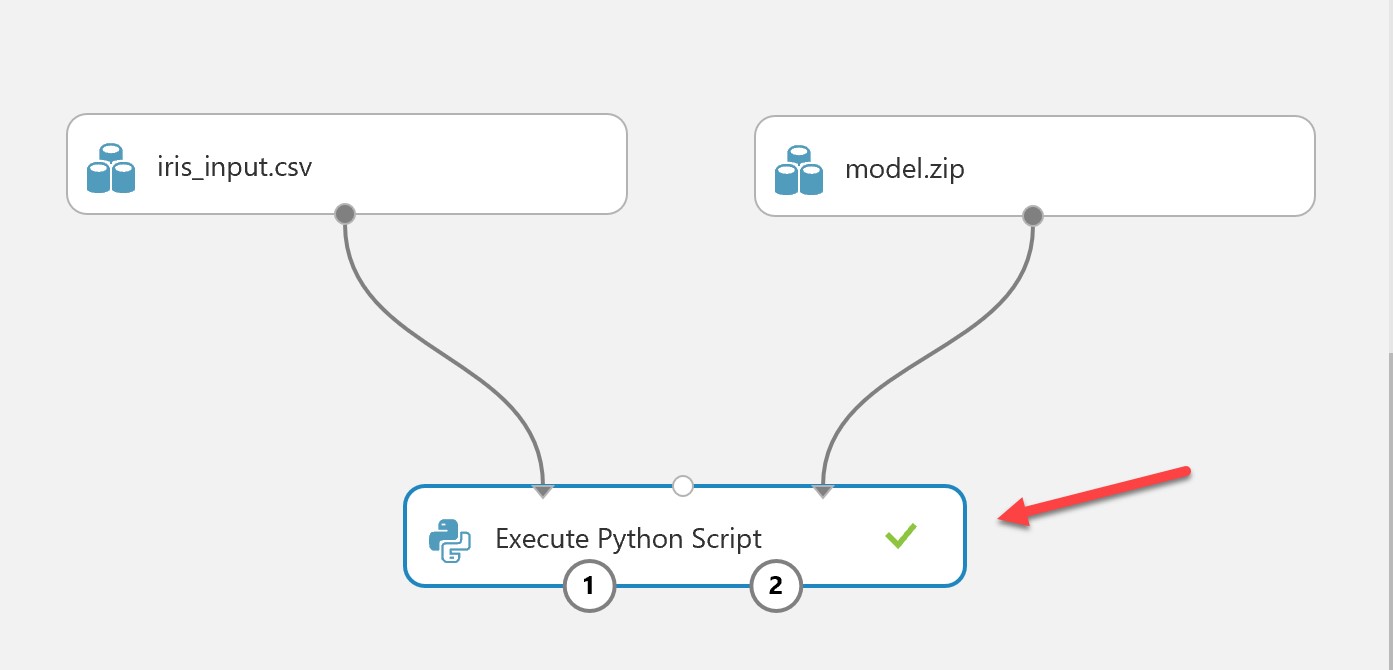 Highlighting the tick next to 'Execute Python Script'