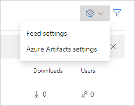 The location of the feed settings menu