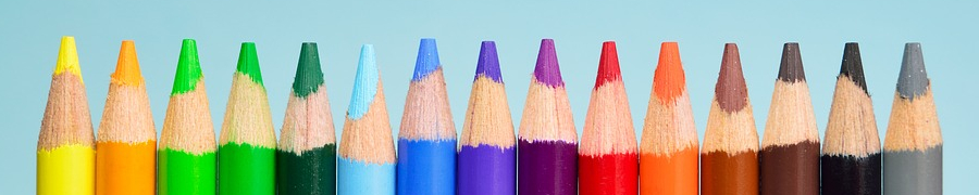 A photograph depicting pencils of various colours.