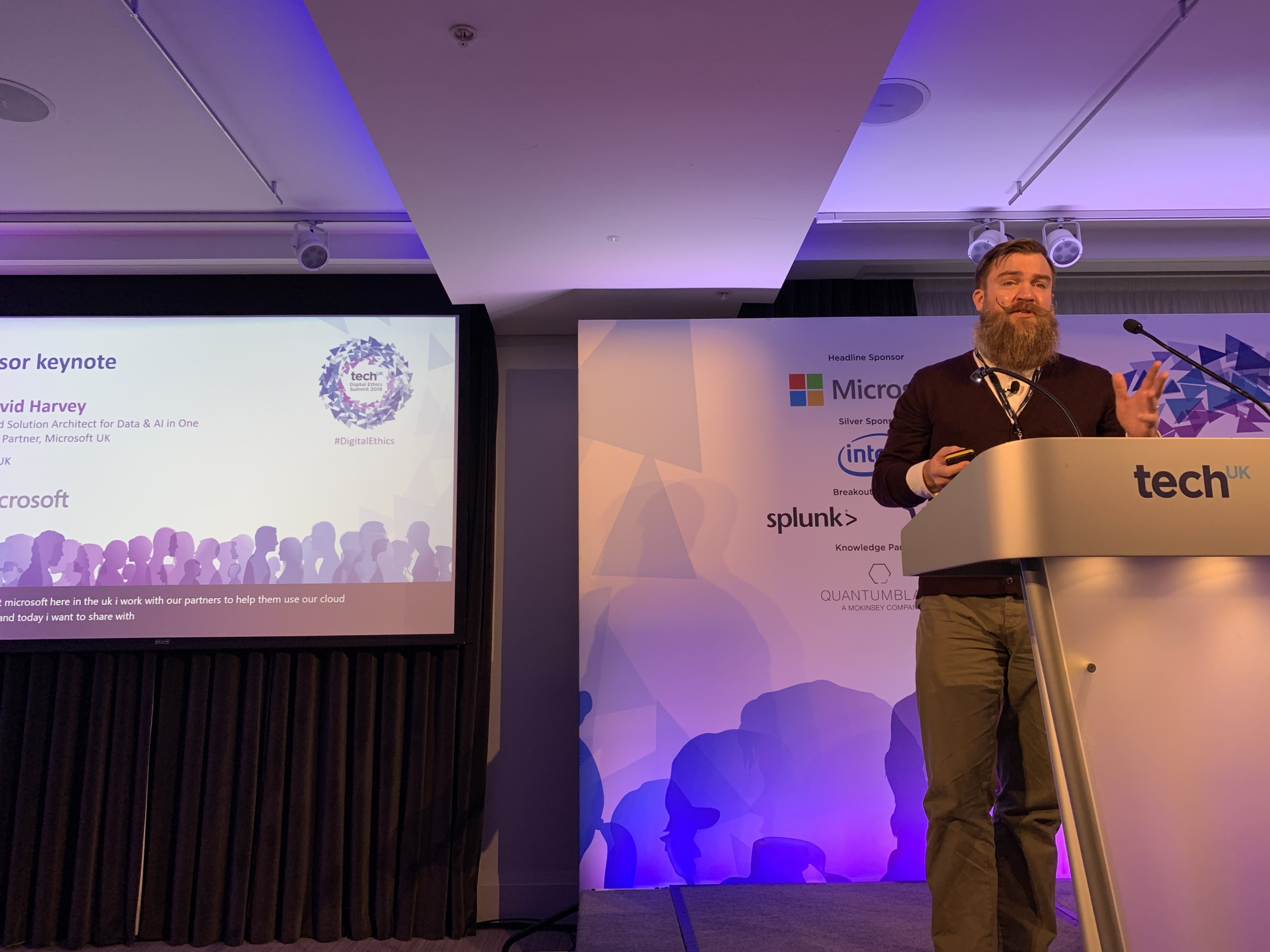 Phil Harvey speaking at TechUK Digital Ethics Conference
