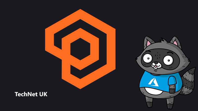 A picture of the Azure PlayFab logo, next to an illustration of Bit the Raccoon.