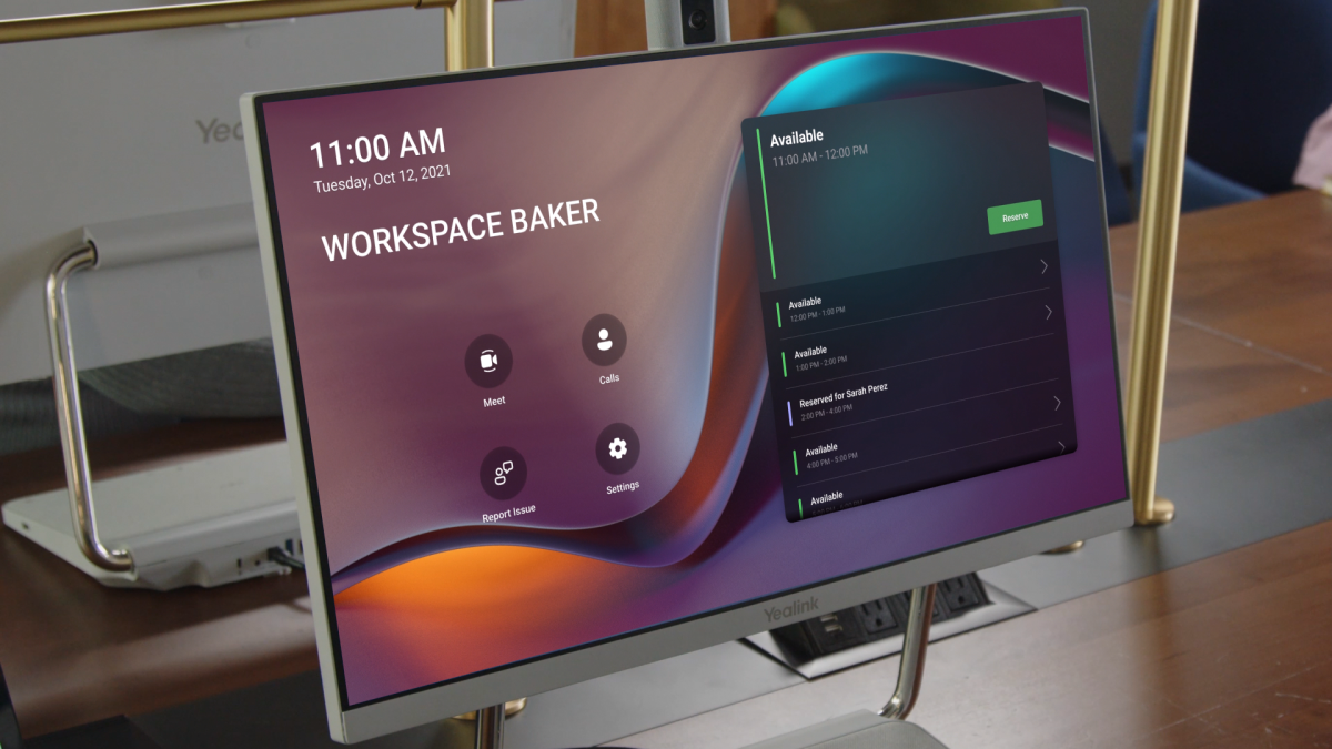 Quickly locate and reserve flexible workspaces in the office with hot desking on Microsoft Teams display. The new Yealink deskVision AIO24 is a larger, 24-inch Teams display that features a touch screen and PC and mobile charging.