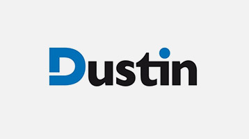 Logotyp för Dustin