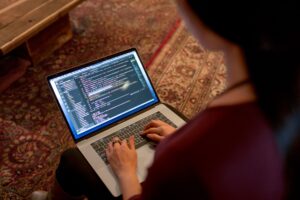 a person using a laptop