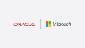 Oracle and Microsoft logos side by side