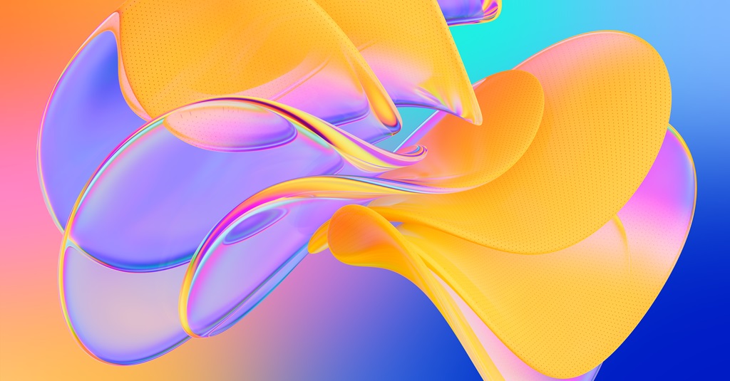 Abstract image of colorful overlapping petals.