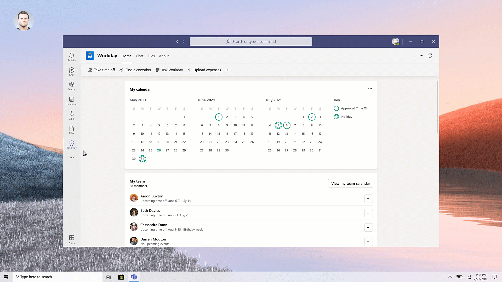 complete everyday HR and finance tasks in Teams