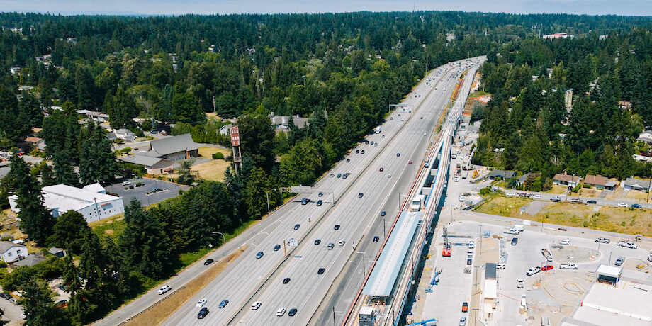 Shoreline South/148th Station construction progress July 7, 2023.
