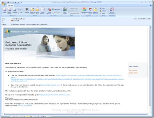 User email invitation User email invitation