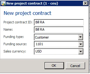 New project contract.