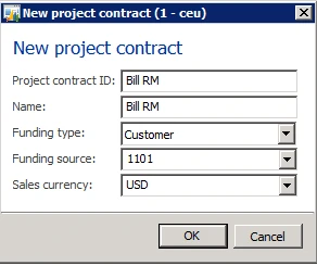 New project contract.
