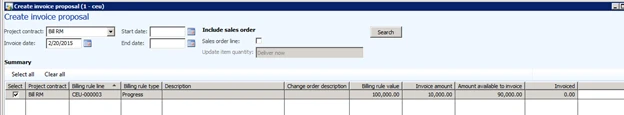 Create invoice proposal.