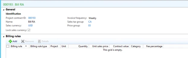 General identification and billing rules.