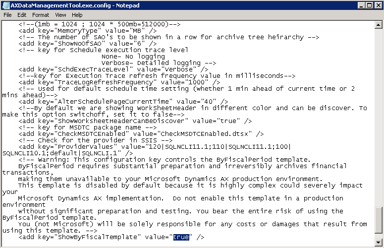 Changing the value of show by fiscal template to true.