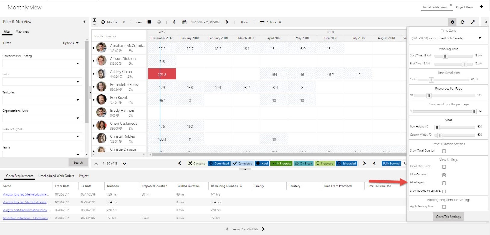 Enhanced legend capabilities