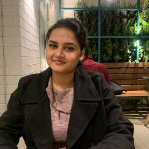 A woman sitting at a table