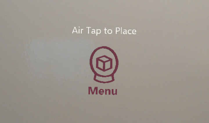 Screenshot of Air Tap to Place Menu