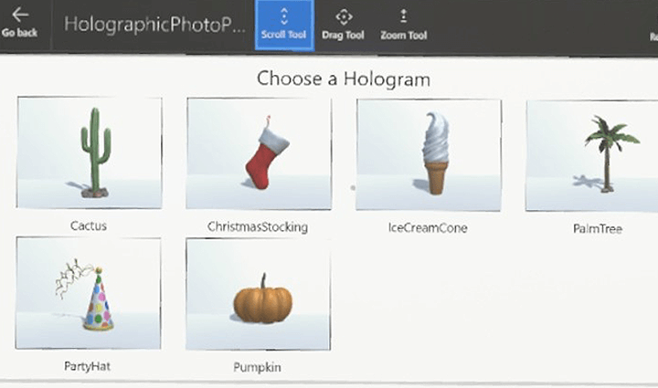 Choose a Hologram screenshot