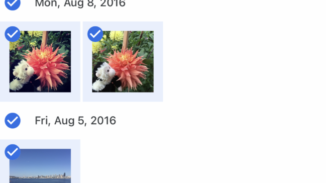 Google Photos allows the user to remove a batch of photos.