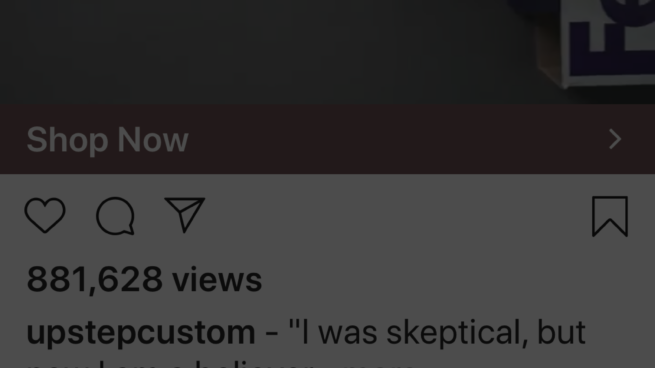 Instagram ad allows user feedback