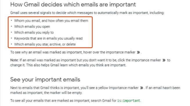 Gmail explains input attributes.