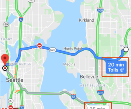 Google Maps showing multiple outputs.